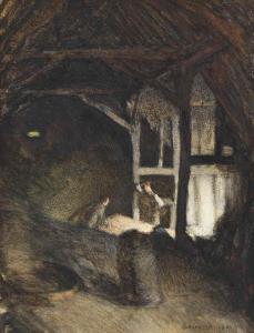 CLAUSEN George 1852-1944,Interior of a barn,Christie's GB 2015-12-03