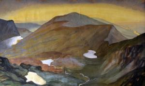 CLAUSEN KATHERINE FRANCES 1886-1936,Snowdonia landscape being Ogwen Valley from T,Rogers Jones & Co 2017-02-18