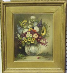 CLAUSMEYER Claus 1887-1968,Still Life Study of Flowers in a Vase,1945,Tooveys Auction GB 2017-01-25
