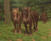 CLAUSSE Fernand 1899-1967,Les chevaux de trait,Horta BE 2016-11-21