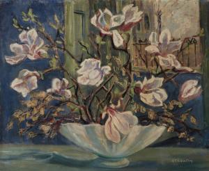 CLAY Elizabeth Fisher Campell 1871-1959,Still life with blossom,Rosebery's GB 2023-11-29
