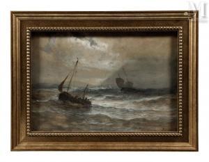 CLAYS Paul Jean 1819-1900,Bateau dans la tempête,Millon & Associés FR 2024-01-30