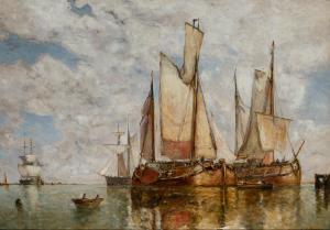 CLAYS Paul Jean 1819-1900,Ships in a Harbor,William Doyle US 2023-05-24
