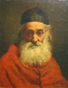 CLAYTON J Essex,portrait of an elderly bearded gentleman with blac,1874,Serrell Philip GB 2009-05-14