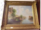 clayton lillian,Continental river townscape,Smiths of Newent Auctioneers GB 2015-11-06