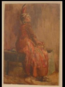 CLAYTON R. 1900,Seated Native American Woman,Swann Galleries US 2006-06-22