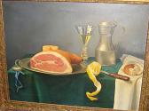 CLAYTON William J.M 1900-1900,Stilleven met ham.,1963,Campo & Campo BE 2008-04-29