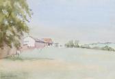 CLEGHORN J.S 1840-1881,Farm buildings and cattle in a rolling landscape,Mallams GB 2014-07-11