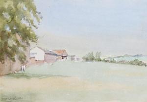 CLEGHORN J.S 1840-1881,Farm buildings and cattle in a rolling landscape,Mallams GB 2014-07-11