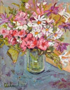CLELAND Pam,Still Life  Mixed Flowers in Vase on a Table,Elder Fine Art AU 2014-07-27