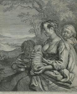 clemendt de ionghe 1640-1670,Macierzyństwo - Kobieta karmiąca dziecko,Rempex PL 2008-01-30