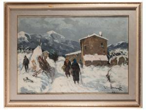 CLEMENTE Villy 1923-1999,Nevicata,Maison Bibelot IT 2024-03-06