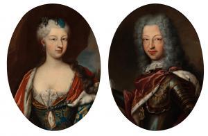 CLEMENTI LA CLEMENTINA Maria Giovanna 1690-1761,Portrait of Charles Emmanuel III, ,Palais Dorotheum 2022-05-11