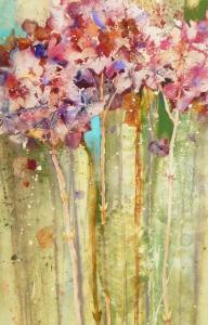 CLEMENTS Alison 2007,Flowers budding in purples and pinks,The Cotswold Auction Company GB 2017-03-21