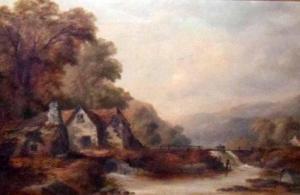 CLEMENTS H 1800-1900,Mountain River Landscape,Keys GB 2013-08-09