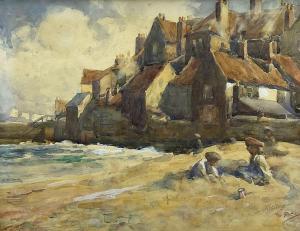 CLEMENTS HASSELL Hilary,Children Playing on Tate Hill Sands Whitby,David Duggleby Limited 2023-03-17