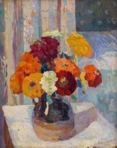 CLEMENTS HASSELL Hilary 1879-1949,Nature morte au vases de fleurs,Marambat-Camper FR 2022-05-11