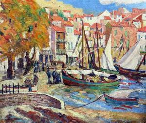 CLEMENTS HASSELL Hilary 1879-1949,Nice harbour,Gorringes GB 2015-06-25