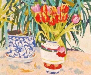 CLEMENTS WRIGHT NAOMI,Red Tulips,Fieldings Auctioneers Limited GB 2010-07-24