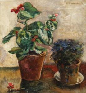 CLEMMENSEN Clemmen Jeppe 1885-1964,Still life with flowers,1923,Bruun Rasmussen DK 2021-08-30