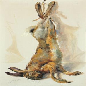 CLEMMENSEN Knud 1870-1953,Nature morte with a hare,1936,Bruun Rasmussen DK 2013-03-11