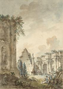 CLERISSEAU Charles Louis 1721-1820,Caprice architectural an,Artcurial | Briest - Poulain - F. Tajan 2023-09-26