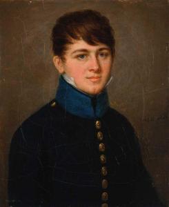 CLESS Jean Henri 1774-1812,Portrait d\’un jeune aide de camp en uniforme,1810,Osenat FR 2018-12-09