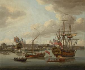 CLEVELEY John I 1712-1777,DEPTFORD SHIPYARD, LONDON,1755,Sotheby's GB 2018-02-01