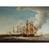 CLEVELEY John I 1712-1777,Two 32-gun Frigates receiving their Captains,1768,Dreweatts GB 2018-04-26