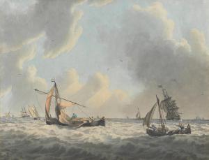 CLEVELEY John II 1747-1786,Dutch shipping in a breeze,Bonhams GB 2022-10-25