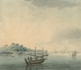 CLEVELEY Robert,Line fishing in Plymouth Sound with warships at an,1792,Christie's 2008-05-21