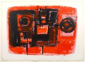 CLIFFE Henry 1919-1983,Abstract Red Horizontal,1964,Bonhams GB 2011-03-16