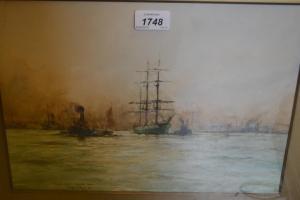 CLIFFORD Frank,Out with the Tide, Blackwall Reach,1920,Lawrences of Bletchingley 2019-04-30