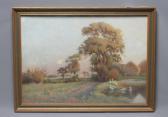 CLIFFORD Henry Percy 1898-1938,Rural Scene Early Autumn with Geese,Hartleys Auctioneers and Valuers 2018-03-21