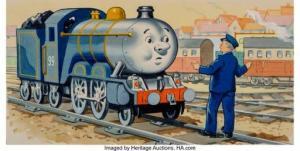 CLOKE Rene 1904-1995,The Little Blue Engine and Mr. Tupps, interior ill,Heritage US 2021-04-29