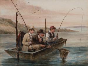 CLONNEY James Goodwyn 1812-1867,Fishing on the Hudson,1847,Barridoff Auctions US 2018-10-27