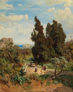 CLOSS Gustav Paul 1840-1870,A Southern Landscape,1862,Palais Dorotheum AT 2020-06-08