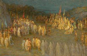 CLOSSON William Baxter P. 1848-1926,Gathering for the Gloucester Pageant,William Doyle US 2023-02-08