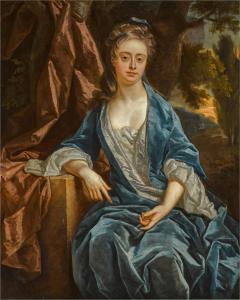 CLOSTERMAN Johan Baptist,Portrait of a lady, three-quarter-length, in a blu,Sotheby's 2023-12-07