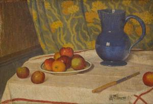 CLOUARD Albert 1866-1952,Nature morte au pichet bleu et aux pommes,Sotheby's GB 2022-10-04