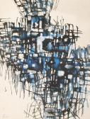 CLOUGH Peter 1900-1900,Untitled blue and black,1957,Bonhams GB 2011-02-02