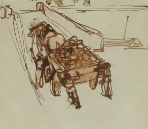 CLOUGH Prunella 1919-1999,Figures with horse and cart,1950,Sworders GB 2024-04-09