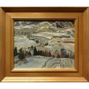 CLOUTIER Albert Edward 1902-1965,WINTER, BAIE ST. PAUL,Waddington's CA 2022-11-17