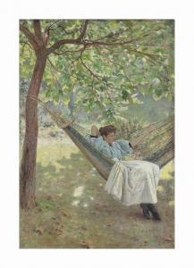 CLOVIS FRANCOIS Auguste Didier 1858-1900,The Hammock,Christie's GB 2017-07-13