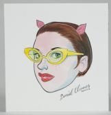 CLOWES Daniel 1961,Portrait of a woman wearing cat eyeglasses and cat,2002,Quinn & Farmer 2016-11-12