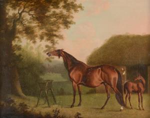 CLOWES Daniel 1774-1829,THE BROODMARE PALM FLOWER WITH A FOAL,Dreweatts GB 2022-08-26