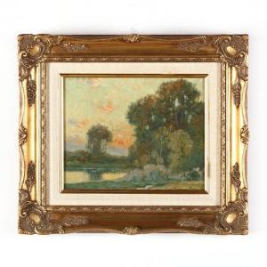 CLUSMANN William 1859-1927,Sunset Landscape,Leland Little US 2019-02-16