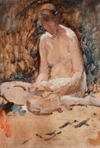 CLUYSENAAR Andre 1872-1939,Kneeling female nude,Woolley & Wallis GB 2022-05-31