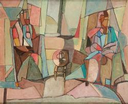 CLUYSENAAR John 1899-1986,Conversation cubiste,Horta BE 2014-03-17