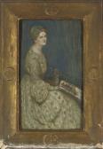 COAD Kathleen E 1894-1910,Portrait of a lady, seated three-quarter-length, i,Christie's 2007-10-31